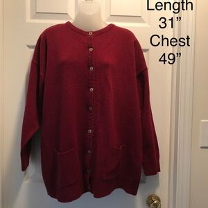 Pure Lambswool -  
Rich burgundy